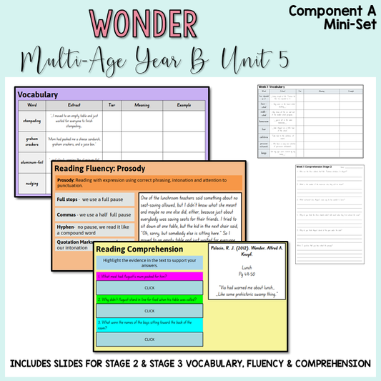 Multi-Age | Year B | Unit 5 - 'Wonder' | Component A - MINI SETMulti-Age | Year B | Unit 7 - 'Our World' | Component A - MINI SET