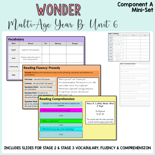 Multi-Age | Year B | Unit 6 - 'Wonder' | Component A - MINI SET