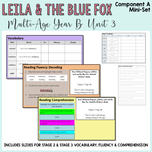 Multi-Age | Year B | Unit 4 - 'Leila & The Blue Fox' & Poetry | Component A - MINI SET