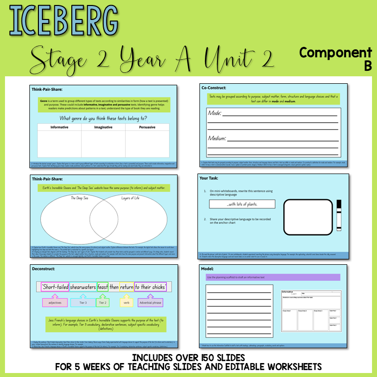 Stage 2 | Unit 2 - 'Iceberg' & 'Earth's Incredible Oceans' | Component B