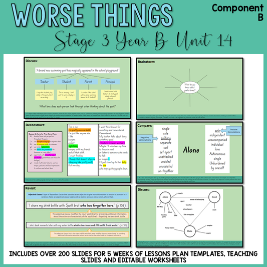 Stage 3 | Unit 14 'Worse Things' | Component B