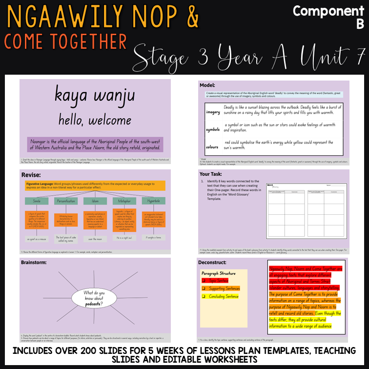 Stage 3 | Unit 7 - 'Ngaawily Nop' | BUNDLE