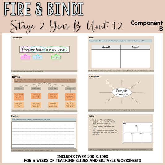 Stage 2 | Unit 12 - 'Fire & Bindi' | Component B