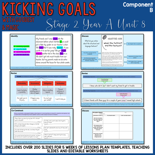 Stage 2 | Unit 8 'Kicking Goals' | Component B