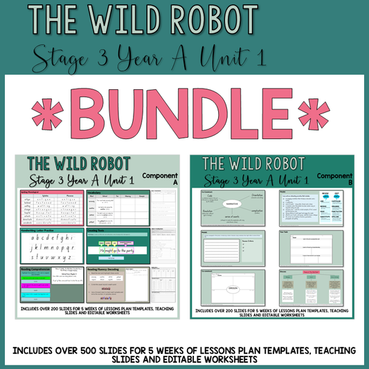 Stage 3 | Unit 1 - 'The Wild Robot' | BUNDLE