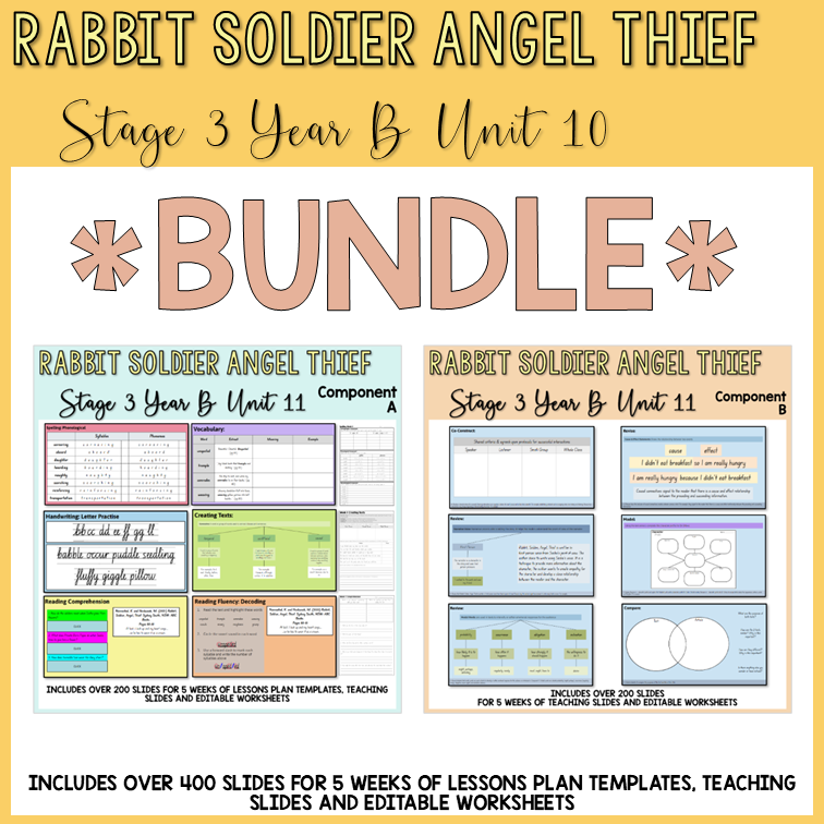Stage 3 | Unit 11 - 'Rabbit Soldier Angel Thief' | BUNDLE – Classroom ...