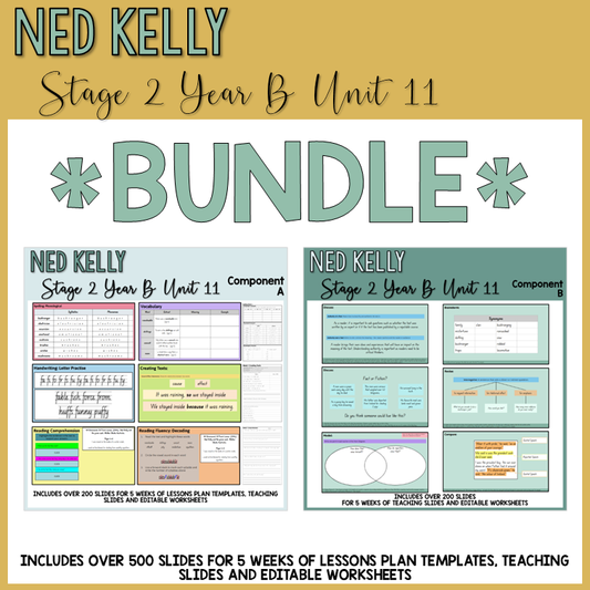 Stage 2 | Unit 11 - 'Ned Kelly' | BUNDLE